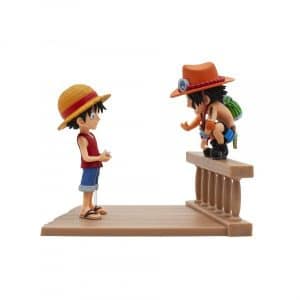 Figura Monkey D. Luffy & Portgas D. Ace One Piece - World Collectable Log Stories 8 cm